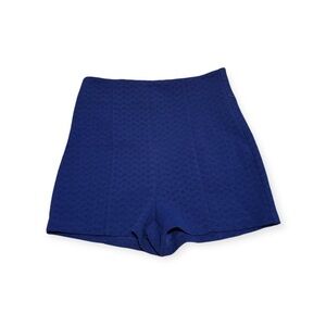 High Rise Blue Forever 21 Women’s Shorts with Gold Zipper on Back
